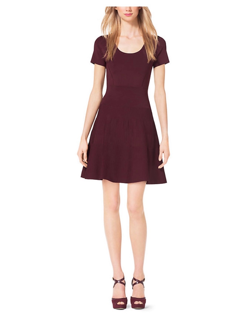 MICHAEL MICHAEL KORS Seamed Fit-and-Flare Dress medium